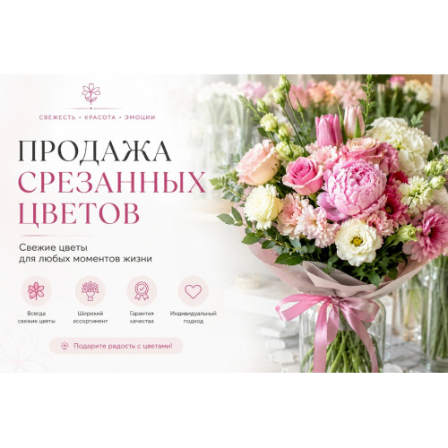 Продажа срезанных цветов